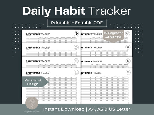 Daily Habit Tracker | To Do List | Routine Checklist