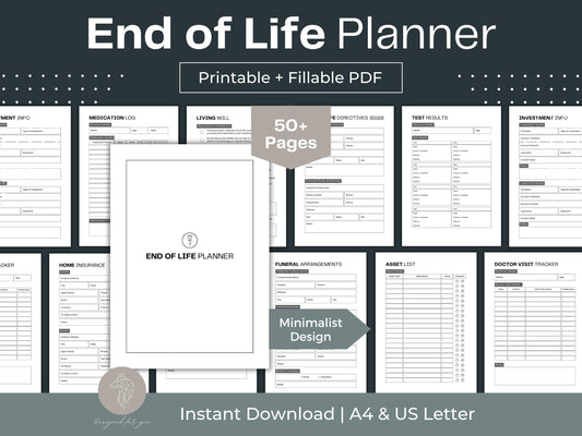 End of Life Planner | After I'm Gone Planner | Just In Case Binder | Life Organizer | What if