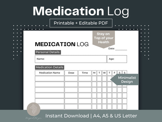 Medication Log | Medication Administration | Medication Tracker