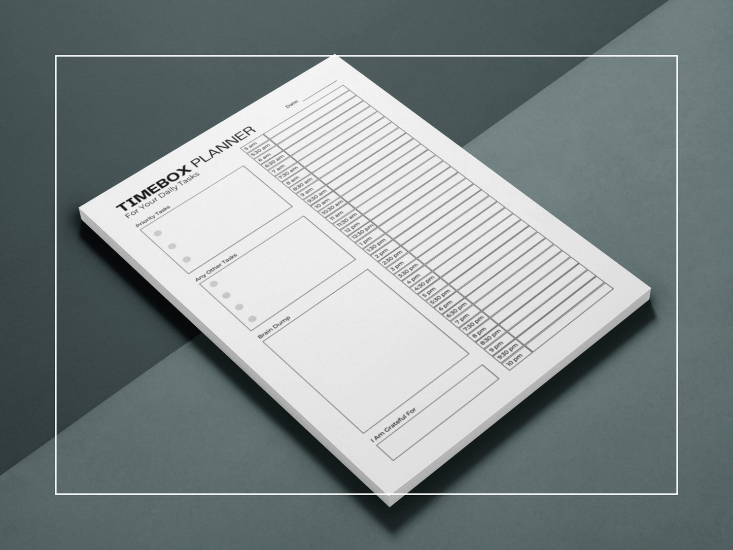 Timebox Planner | Time Management | To Do List Template