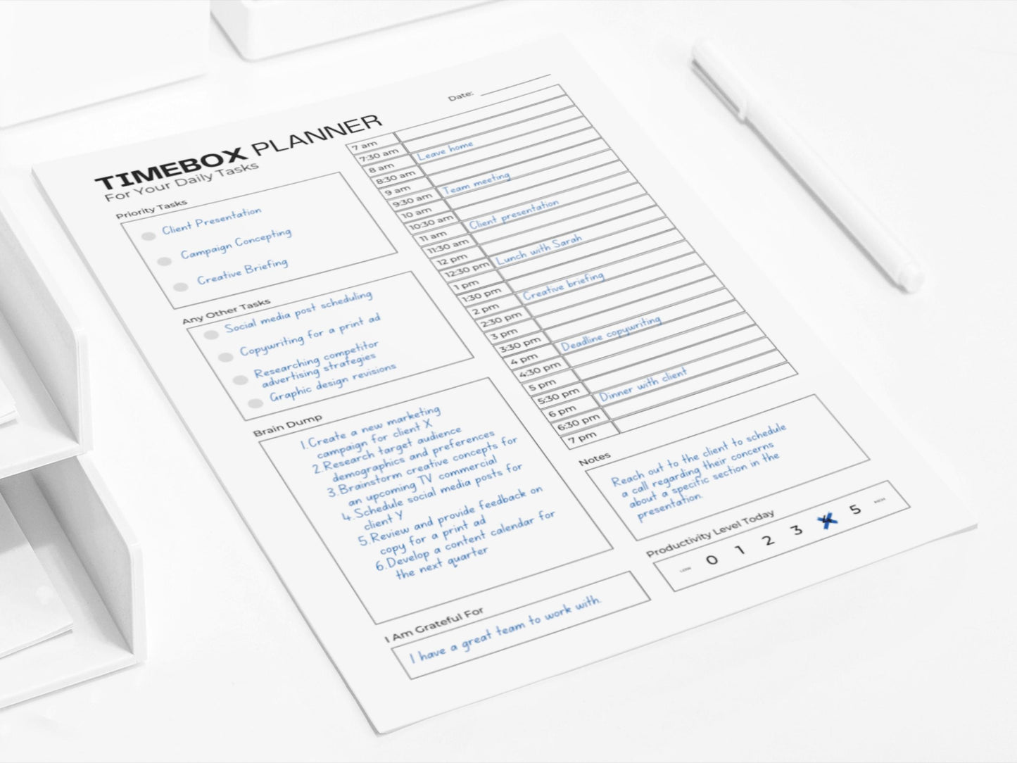 Timebox Planner | Time Management | To Do List Template
